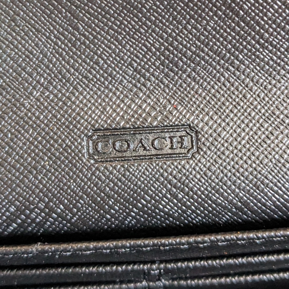 Coach Black Leather Continental Wallet with Silver Hardware - Picture 6 of 9